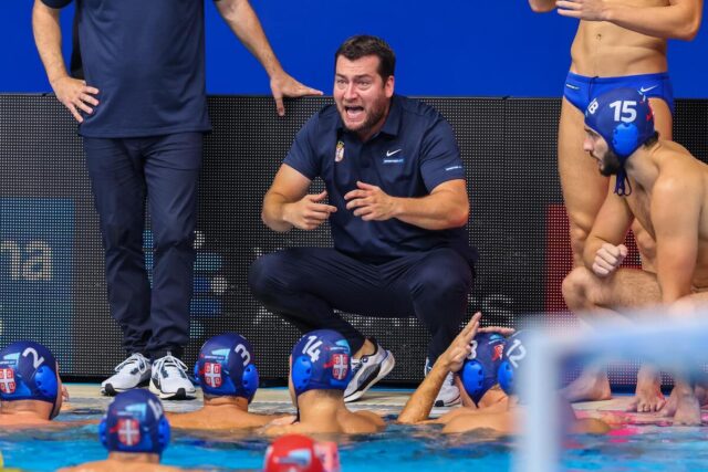 Vaterpolisti Srbije u grupi sa svetskim i evropskim prvakom na prvenstvu Evrope u Beogradskoj areni (Foto)